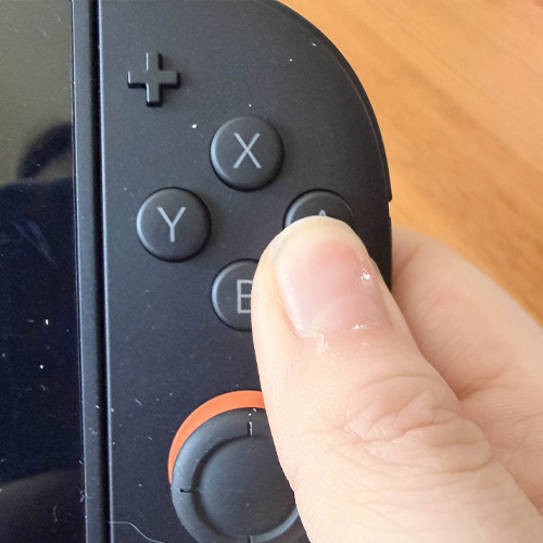 Me pressing the button. Although these buttons already have feedback for their interactions, but still a concept I could think more about.