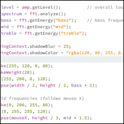 Here's the code I added to get that glow, I added this code to the next visualizer as well.