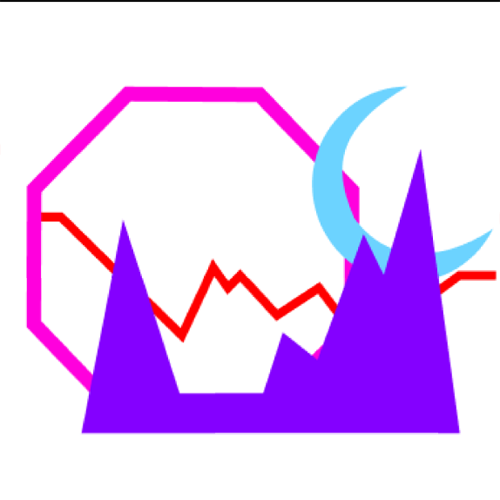 Hexagon for my multi-sided personality and a crescent moon again.