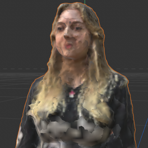 Here's a closeup of my face, as you can tell it was the hardest to scan since I kept moving